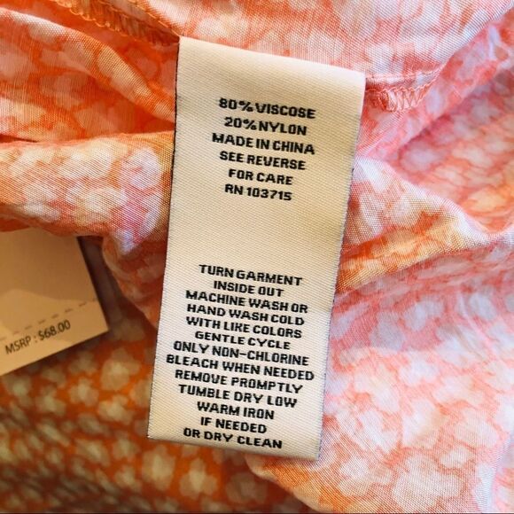 Nanette Lapore orange Blouse size L BNWT - Picture 9 of 10